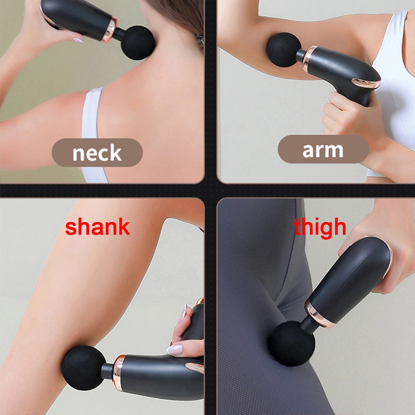 USB Portable Mini Massage Gun Pistol Facial Massager For Body Neck Deep Tissue Muscle Relaxation Gout Pain Relief Body Massager