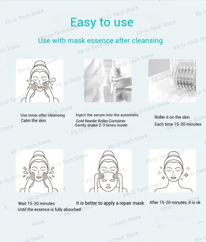 Hydra Roller 20pins Micro Titanium Needle Tips Derma Roller Skin Care Anti Aging Whitening Bottle Roller Reusable