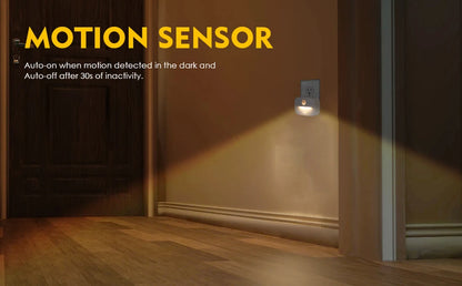 LED Night Light EU Plug In Smart Motion Sensor Light 220V Wall Lamp for Home Aisle WC Hallway Stair Kitchen Bedroom Night Lamp