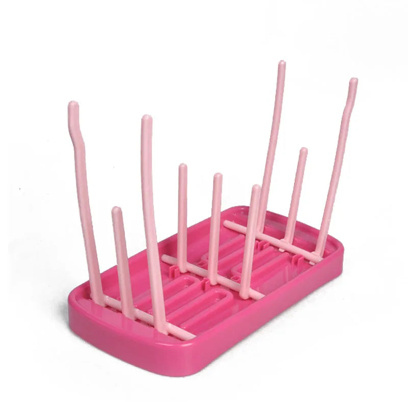 Bottle Dry Rack Baby Bottle Drain Drying Racks Blue Pink Baby Bottle Cleaning Dryer Drainer Storage Drying Rack