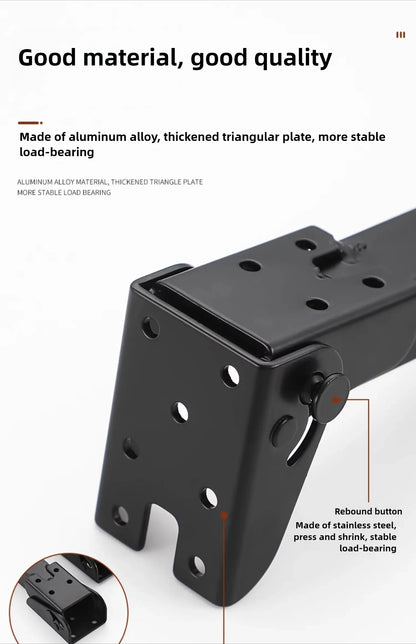 Foldable Table Leg Supports Thickened Sturdy Bases Anti-Slip Wear-Resistant Silent Foot Pads Heavy-Duty Aluminum Alloy  Design