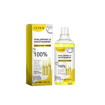 Hyaluronic Acid Vitamin C AHA Face Serum Dark Spots Corrector Shrink Pore Moisturizing Brightening Repair Lighten Body Skin Care