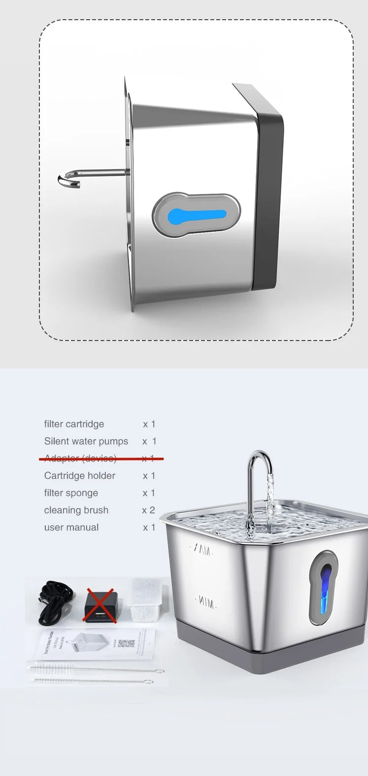 4.0L Stainless Steel Water Fountain For Cat With App Control Smart Automatic Intelligent Pets Water Dispenser Cats Dogs Products