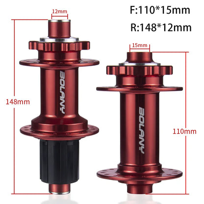 BOLANY Boost Cube Hubs 110x15 148x12 Mountain Bike Hub XD/HG/MS 32 Hole Thru Bicycle Bearing Hubs Bicycle Accessories