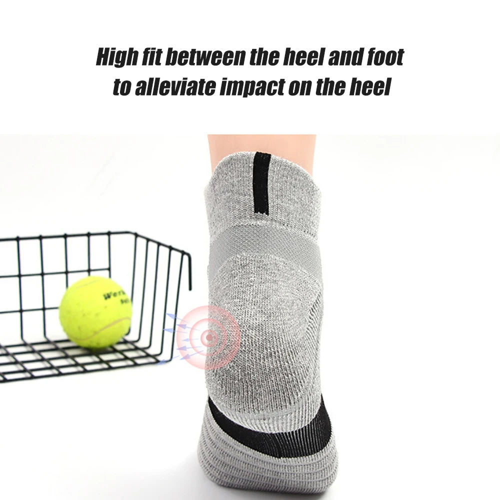 Anti-slip sports socks for men, solid color compression socks for cycling, running, football, basketball, soccer, 1pair