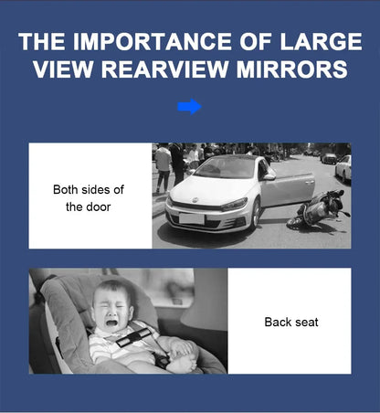 Universal Wide Angle Convex Rearview HD Mirror Center Rear View Baby Child Seat Watch Sun Visor Interior Monitor Auto Accessory