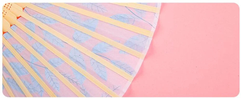 Bamboo Folding Fan Silk Chinese Fan Hand Women Black Fan Summer Female Dance Home Decoration Party Gift Home Ornament Fan Black