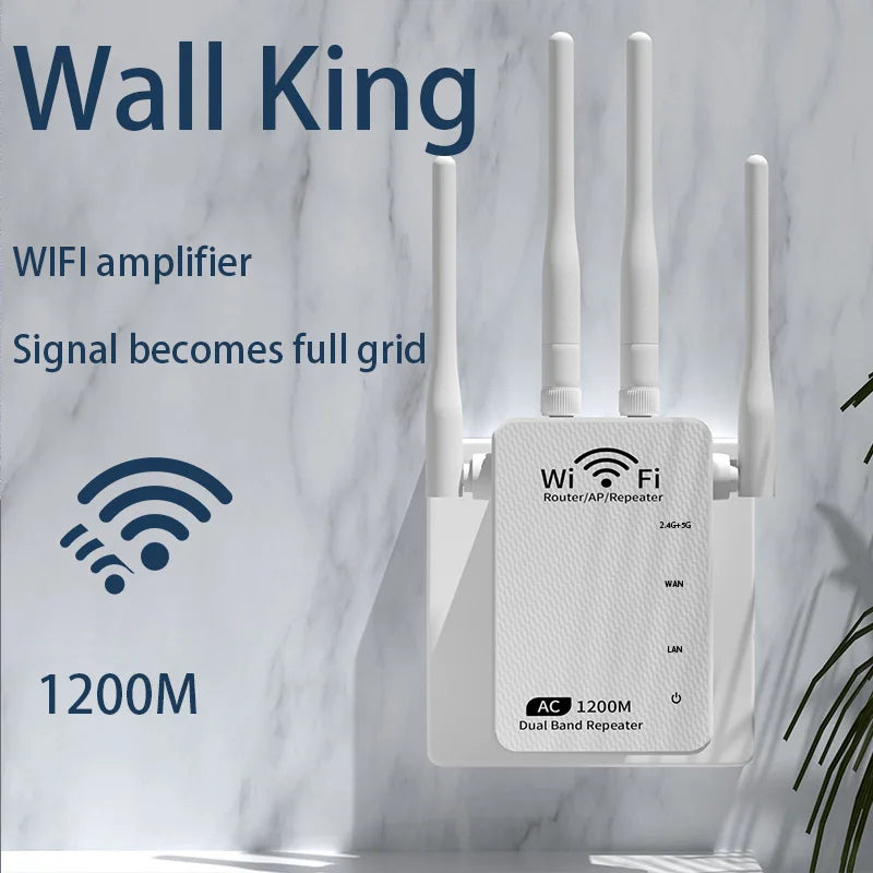 WiFi signal booster amplifier extender supports WiFi 6 repeaters 3000+square feet, 5GHz/2.4GHz,high-speed signal boosters