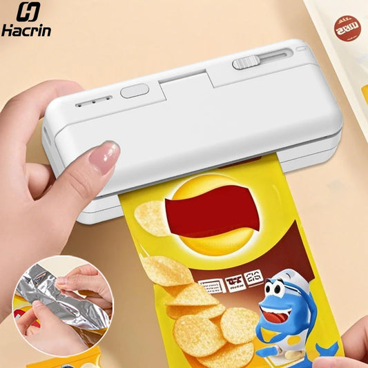 Plastic Bag Sealer Mini Portable Sealing Machine Handheld Package Sealer Rechargeable Plastic Bag Heat Sealer for Packaging Food