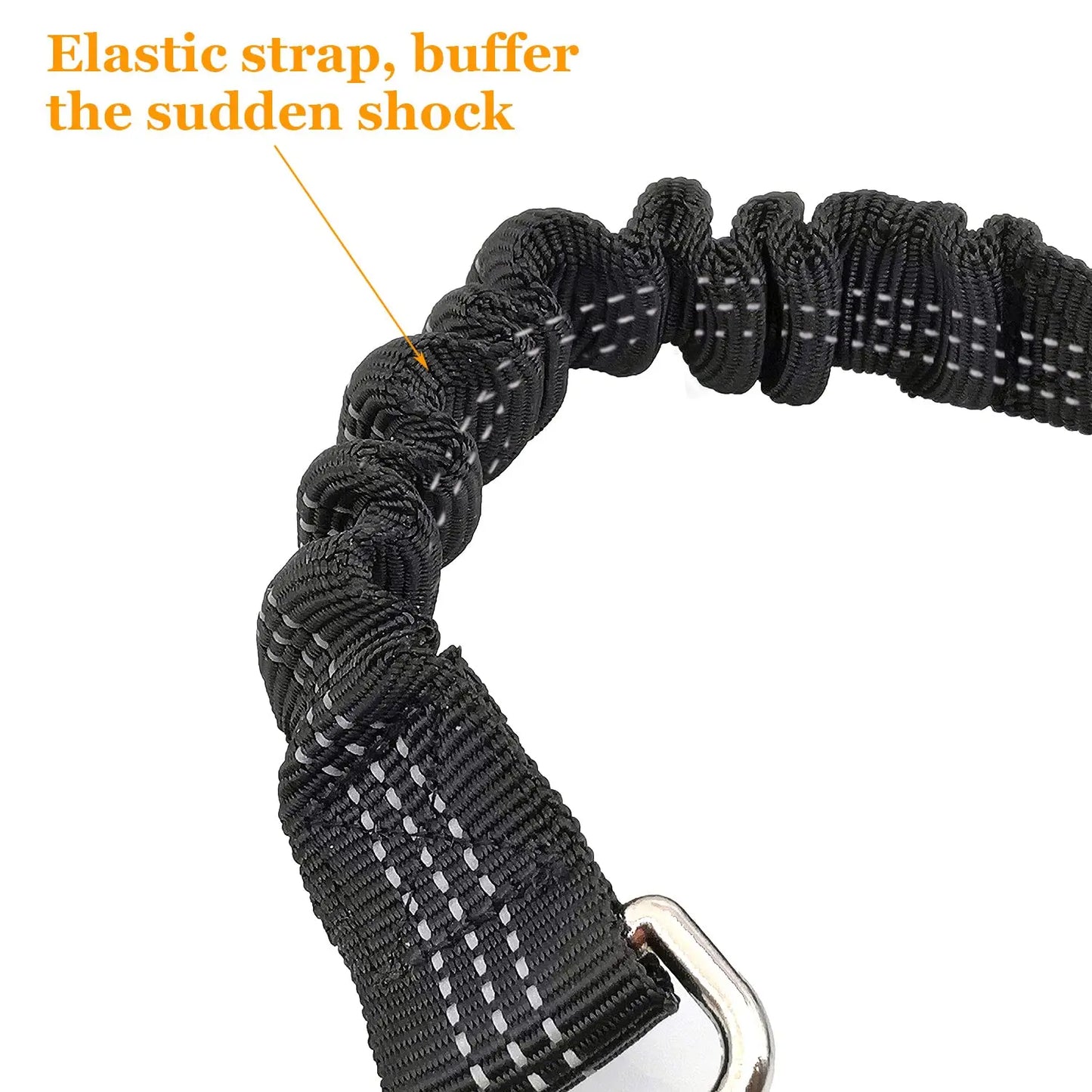 2pcs Dog Seat Belt for Car Adjustable Car Harness Bungee Anti Shock Safety Seats Belts Elastic Cushioning Seatbelt Leash