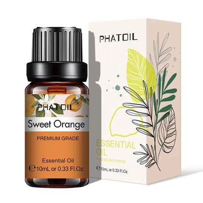 PHATOIL Natural Plant Essential Oil 10ml Eucalyptus Rose Lemon Bergamot Vanilla Peppermint 1PCS Aroma Essential Oil For Diffuser