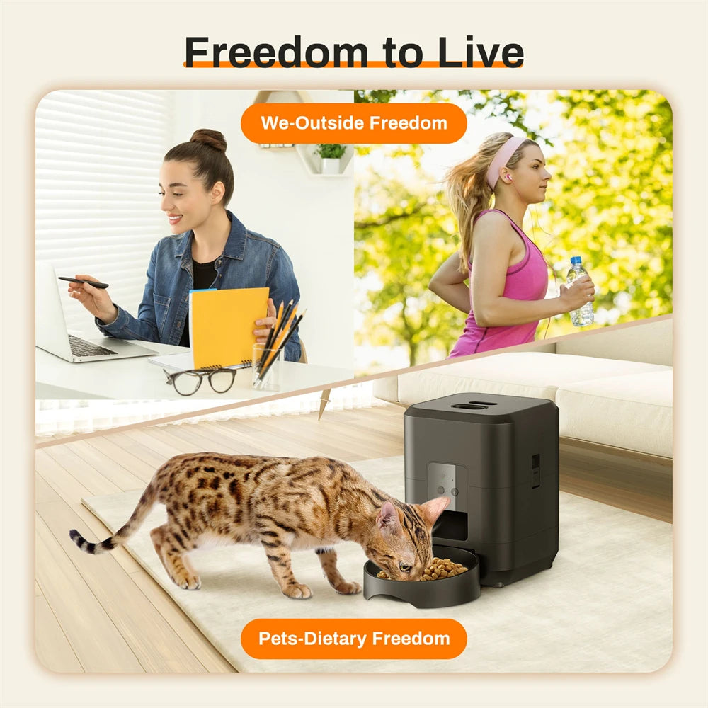 New Automatic Pet Feeder WiFi Version Automatic Cat Food Distributor Intelligently Controlled Pet Feeder Dog Feeder Pet Supplies