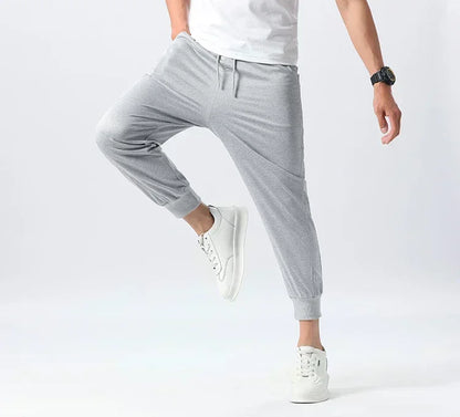 Men's printed waist sports pants street casual pants sports pants suitable outdoor sports and leisure pure jogging pants