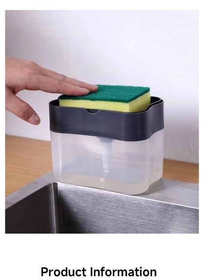 1 Dish Detergent Dispenser Kitchen Detergent Press Portable Soap Dispenser Pak Clean Cloth Dishwashing