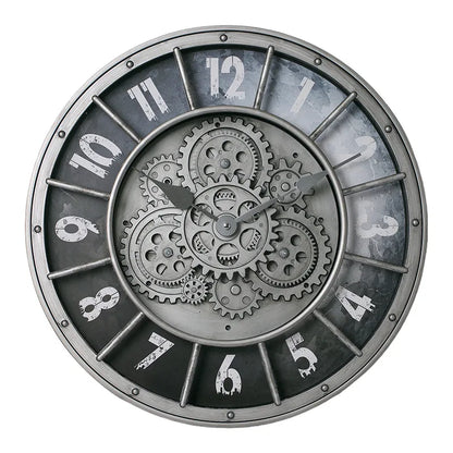 Fashions Gears Wall Clock Industrial Retro Wall Clock Living Room Decorative Wall Clock Stylish Silent Wall Clock Quartz Clock