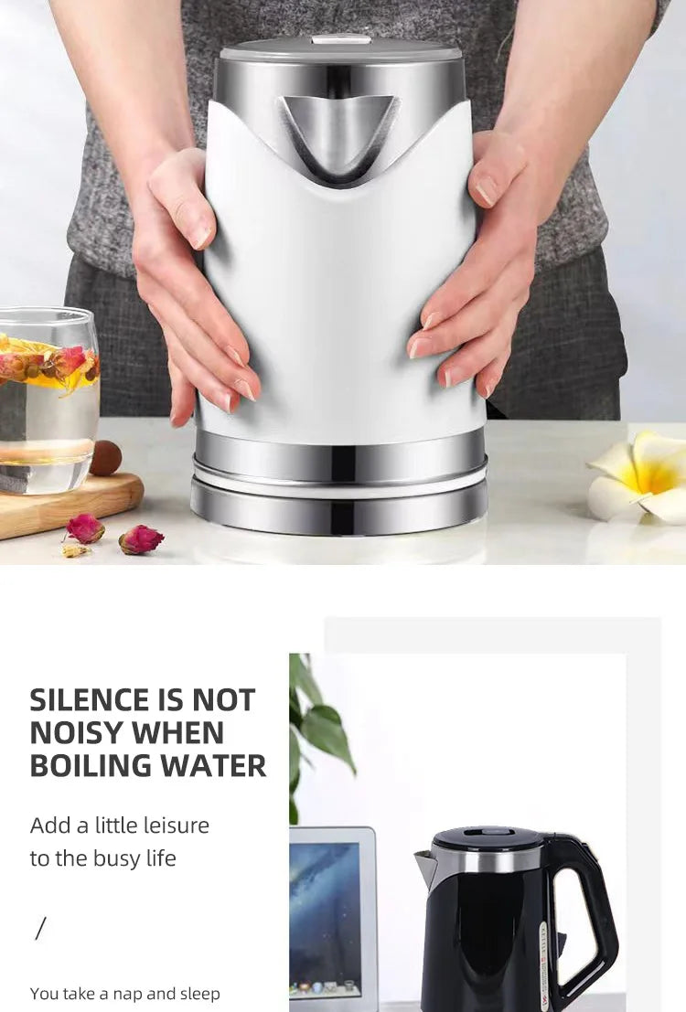 110V 220V Electric Kettle Household Stainless Steel Water Boiling Pot 2L Kettle Home Appliance