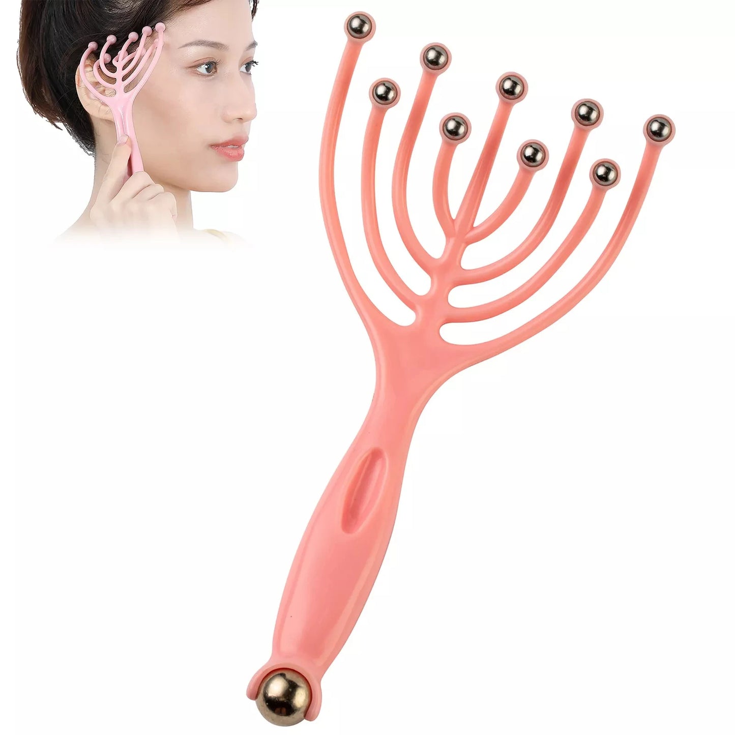 Head Massager Comfortable Stress Relief Tool Scalp Scratcher Portable Neck Massage Tool For Stress Relief Home Relaxation