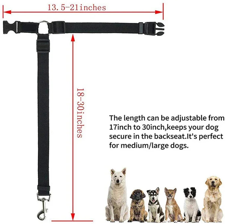 Adjustable Safety Car Seat Belt Harness for Cat and Dog, Universal Practical Puppy Seat - belt Travel Clip Strap Leads