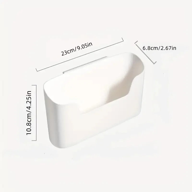 Self Adhesive Storage Box Rack for Door Home Kitchen Bathroom Fridge Organizer Stand Multifunctional Wall Mounted Storage Basket