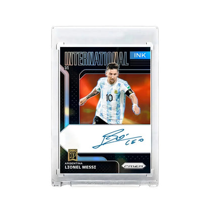 Messi Football star card DIY homemade flash card refractive card sending card brick Argentina Barcelona