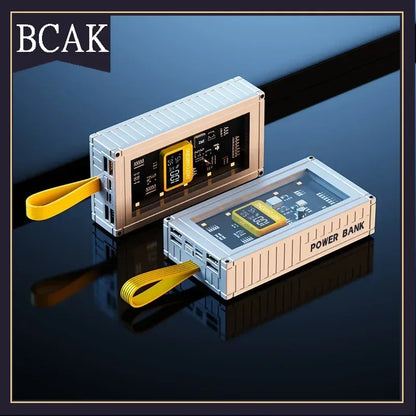 BCAK  Brand discount store 30000mAh 50000mAh 120W Fast Charging Transparent Power Bank 200000mAh Large-capacity Mobile Power
