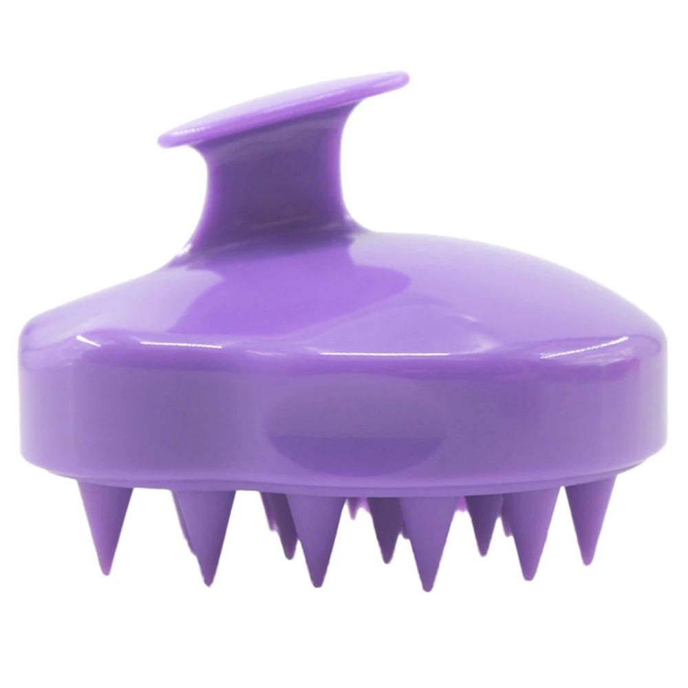 Head Massage Instrument Silicone Hair Scalp Massage Brush Comb Shampoo Hair Washing Comb Magic Handle Brush Spa Massage Brush