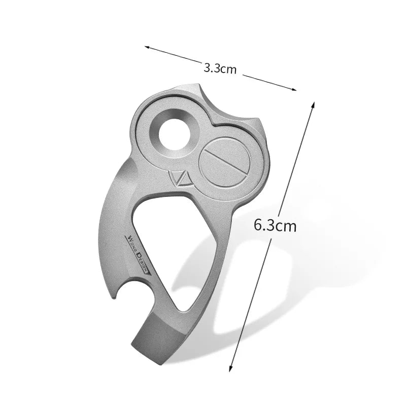 EDC Titanium Alloy  Multifunctional Tools Owl Shape Bottle Opener Portable Mini Wrench Outdoor Tools
