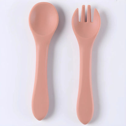 Children's tableware complementary soft spoon baby spoon baby silicone soft spoon feeding water small spoon