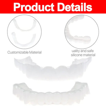 Teeth Veneers Whitening Dentures Braces Temporary False Teeth Cover Perfect Smile Comfortable Fit Denture Kit