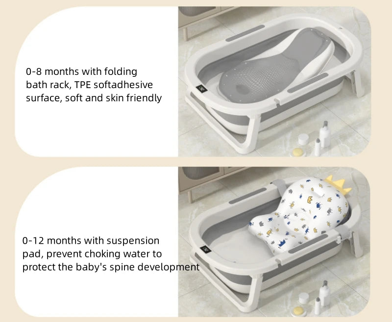 Baby bath tub Warm bath tub Baby foldable toddler sitting and lying Toddler household bathroom items