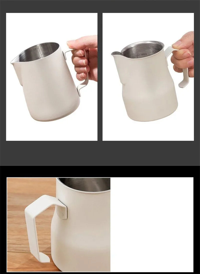 Coffee Milk Frothing Pitcher Jug Stainless Steel With Scale Espresso Steaming Pitchers Professional Milk Foam Jug Barista Craft