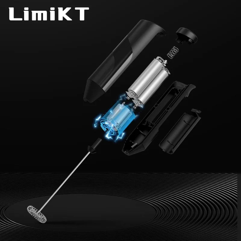 LimiKT Electric Milk Frother Ultra-Fast Handheld Beverage Blender for Coffee, Smoothies, Matcha and Coffee Creamer