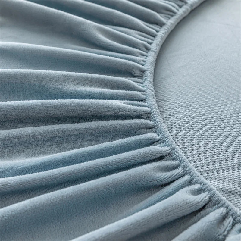 Velvet Thermal Mattress Cover, Plush Fabric Sheets For Winter, Bed Cover, Bed Sheets Set For Single Double King Queen Bed120x200