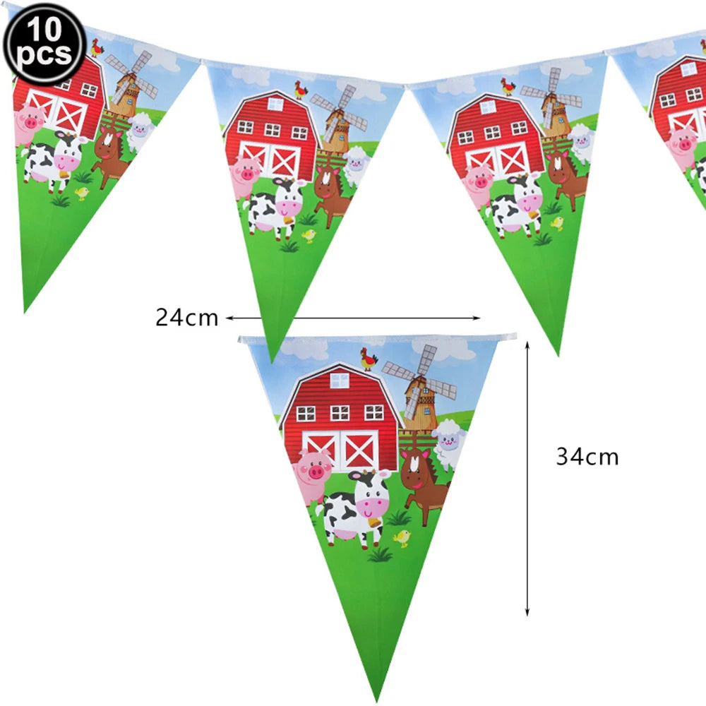 Farm Birthday Party Supplies Animal Farm Paper Plate Pig Sheep Chicken Horses Cows Shape Dinnerware Farm Animal Party Decoration