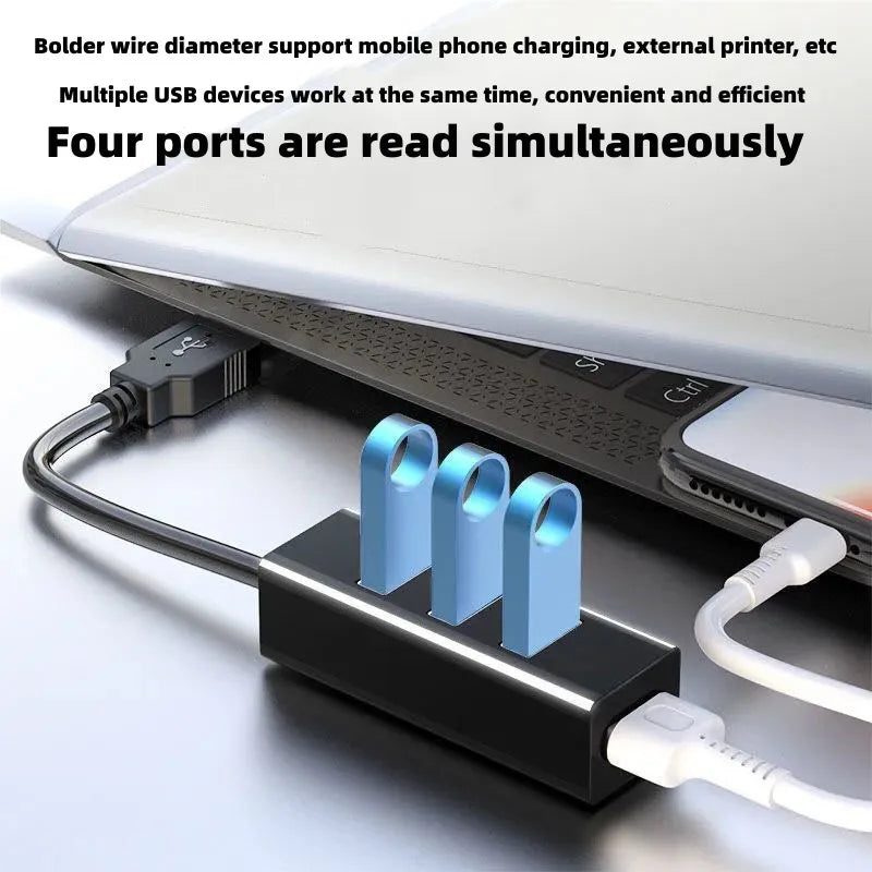 4 in 1 Multi USB Splitter Hub USB Hub USB 3.0 Multiple Expander Switch Hub Docking Stations 30/120CM Cable