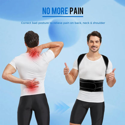 1PC Back Brace Posture Corrector for Women and Men, Adjustable Full Back Support, Lumbar Back Posture Corrector,Back Pain Relief
