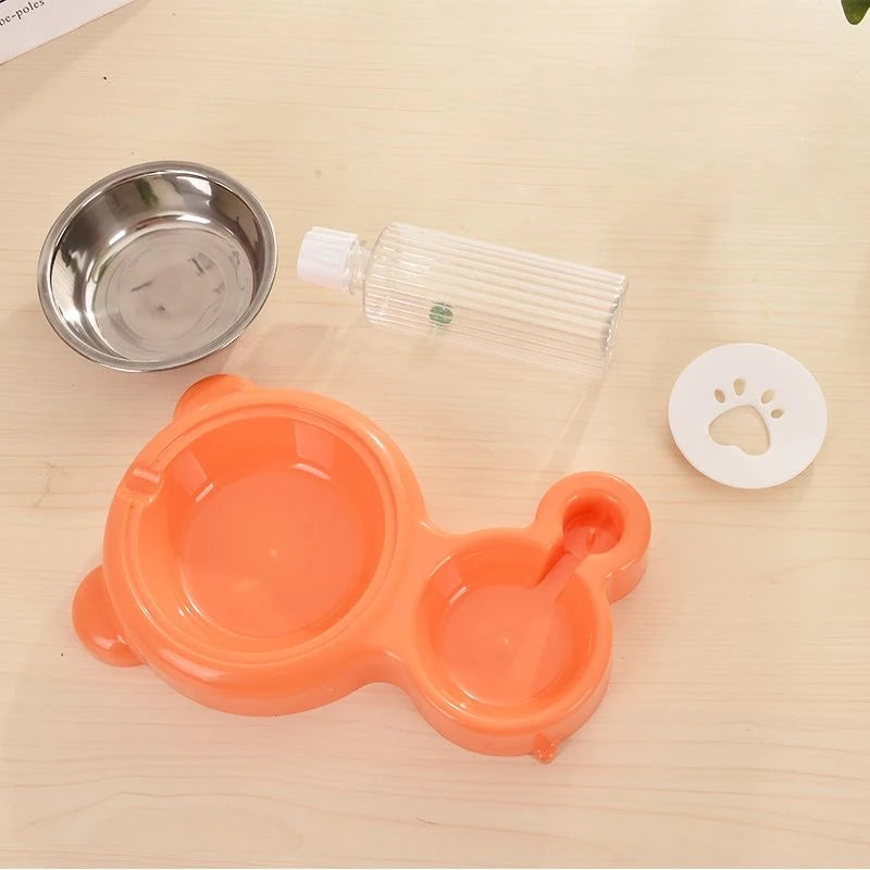 1pcs Blue Pet Dog Cat Bowl Fountain Automatic Food Water Feeder Container For Cats Dogs Drinking Pet Articles