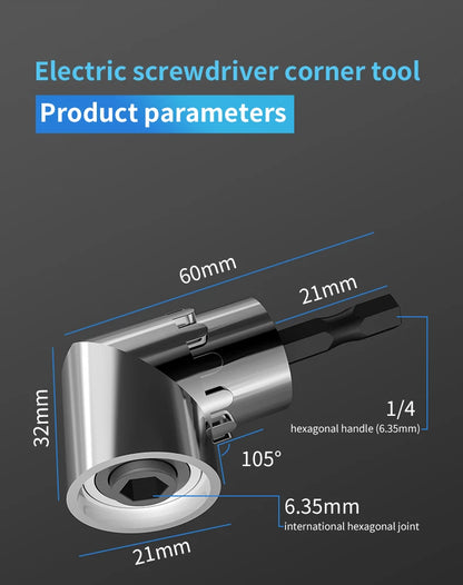Tool Accessories Screwdriver Head 105 Degree Bend Device Electric Drill Accessories Accessories Extension Parts for Electric