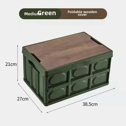 Camping Storage Box, Trunk Organizer, Camping Picnic Camping Box, Car Folding Outdoor Bench and Chopping Board