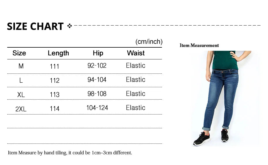 Maternity Clothing  Jeans Insert Panel  Skinny  Cotton Denim Pants for Pregnant Women Pregnancy Clothes