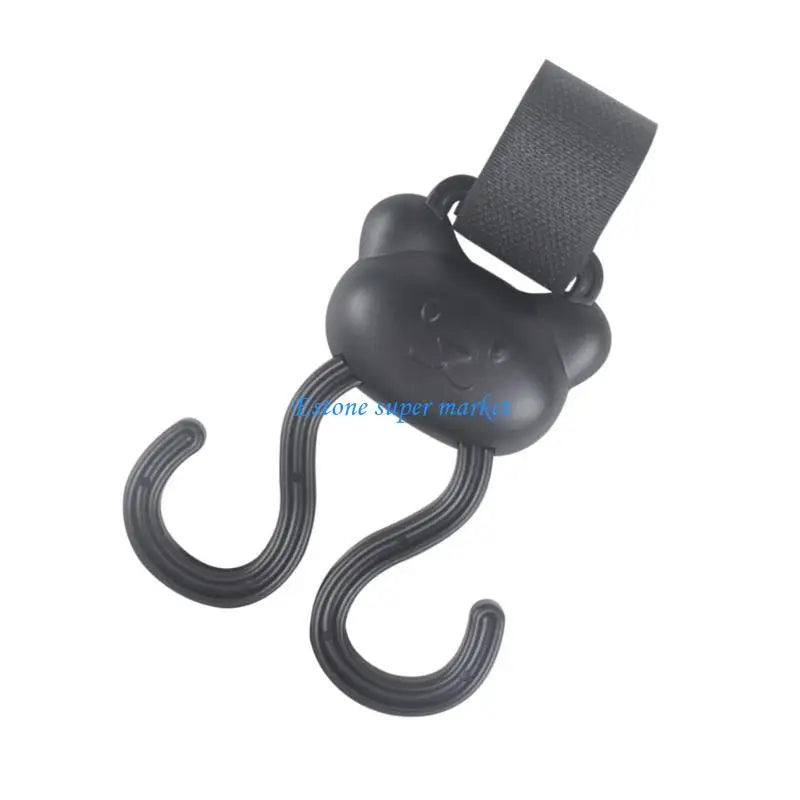 090B Adjustable Strollers Accessory Hanger Clip Double Hook Designing Easy Installation No Tool Required for Busy Parents