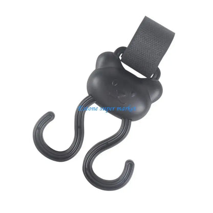090B Adjustable Strollers Accessory Hanger Clip Double Hook Designing Easy Installation No Tool Required for Busy Parents