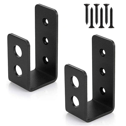 2pcs Shed Security Bar Door Brackets Door Barricades Clamps U Bracket Bar Door Locks Supports for Home Barn Shed Garage Gate