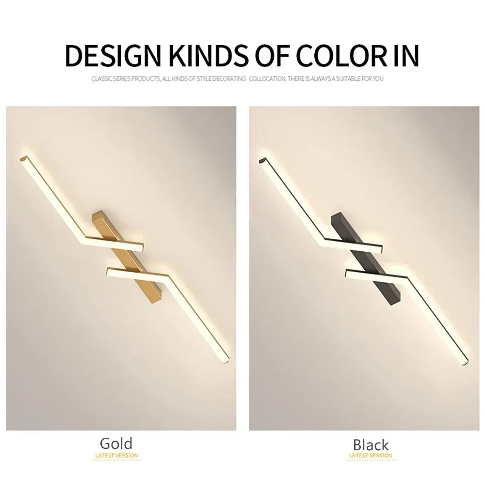 Modern LED Ceiling Light 60/80/100/120CM Living Dining Room Bedroom Lamps Lanterns Scandinavian Simple Lines Ceiling Lighting