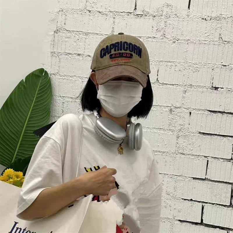 New Unisex Cap Washed Cotton AC-DC letter Embroidery Baseball Cap Outdoor Casual Classics Hats For Women Men Cap