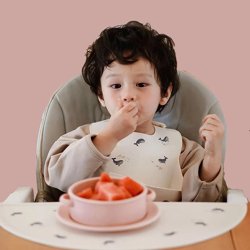 Baby silicone bib, bear bib, baby eating, children's complementary food, saliva bib, waterproof saliva towel