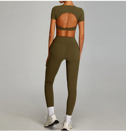 Yoga Pants Sports Leggings Women High Waist Tights Elastic Yoga Pants Training Running Gym Quick Dry Breathable Leggings Female