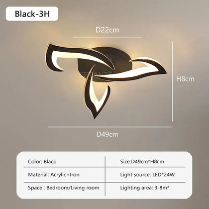 Modern Led Ceiling Light With Creative Petal Design For Decorating Living Rooms Bedrooms Entrances Corridors Balconies Lighting