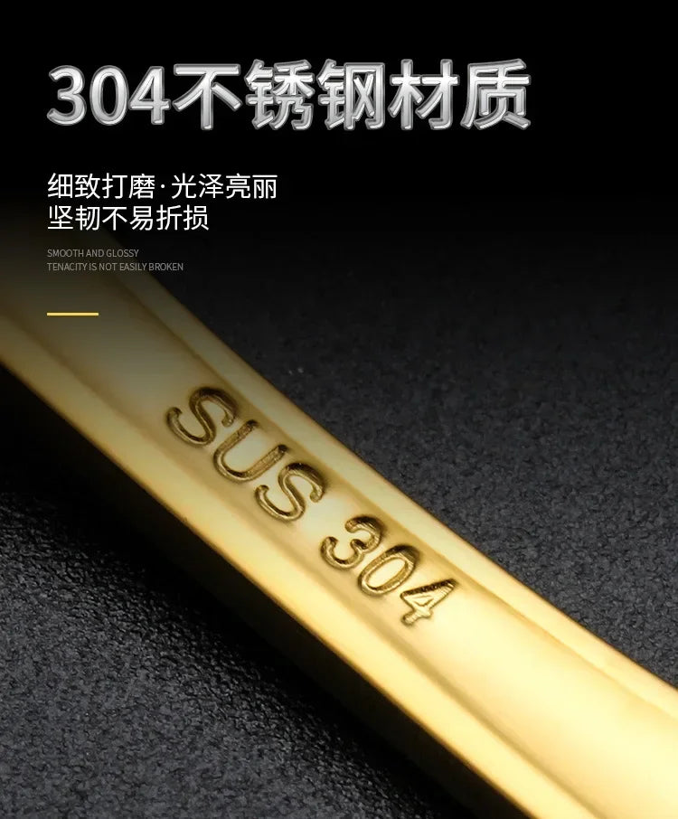 304 stainless steel spoon spoon creative fish-shaped cartoon fish spoon dessert spoon rice spoon gold-plated  stirring spoons