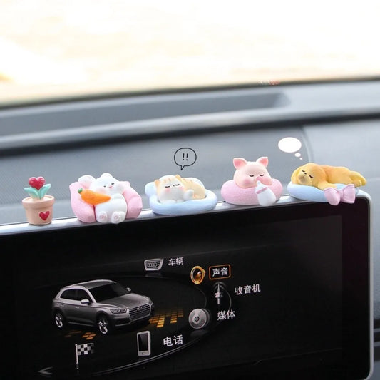 Cute Cars Accessories Funny Kawaii Animal Ornament Auto Central Control Screen Rearview Mirror Decor Car Accessories Interior
